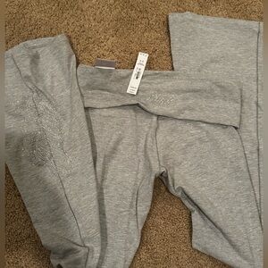 PINK FLARE LEGGINGS SHIMMER | SIZE SMALL